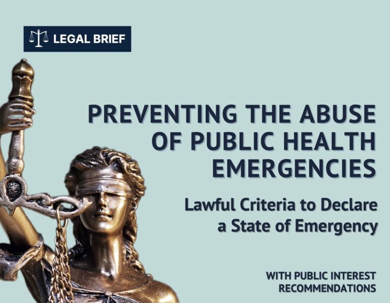 Preventing the Abuse of Public Health Emergencies