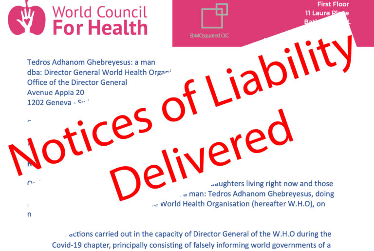 Notice of Liability Letters delivered to WHO Executives