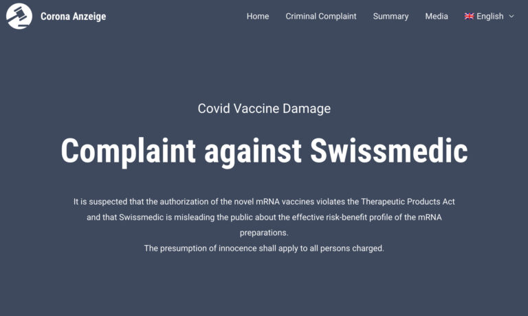 Criminal Complaint Against Swiss Medic